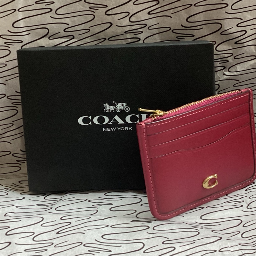 Coach Card Holder with zip pocket